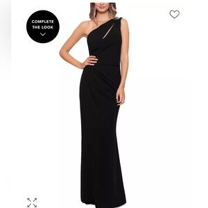 Bloomingdales Aqua Formal Cutout One Shoulder Gown